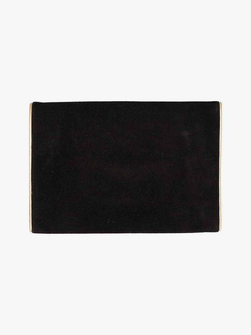 Chloé Black Leather Handbag with Gold-Tone Trim W2926.51  Chloé 