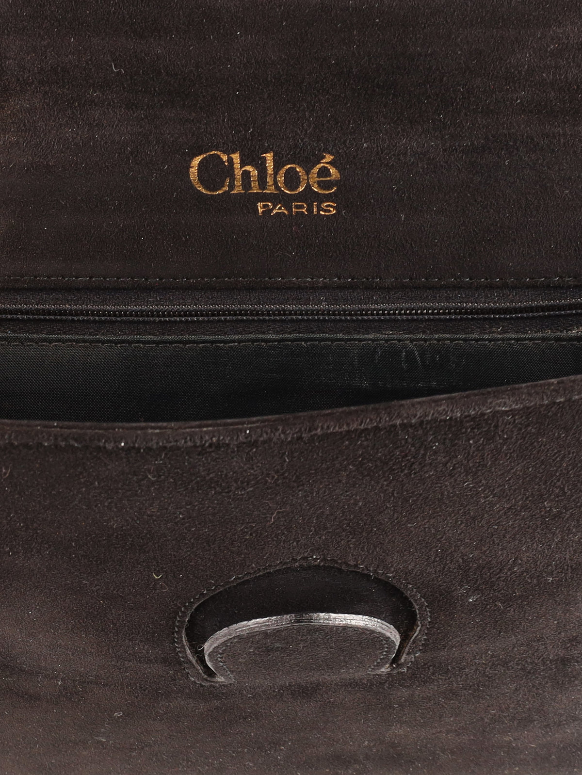 Chloé Black Leather Handbag with Gold-Tone Trim W2926.51  Chloé 