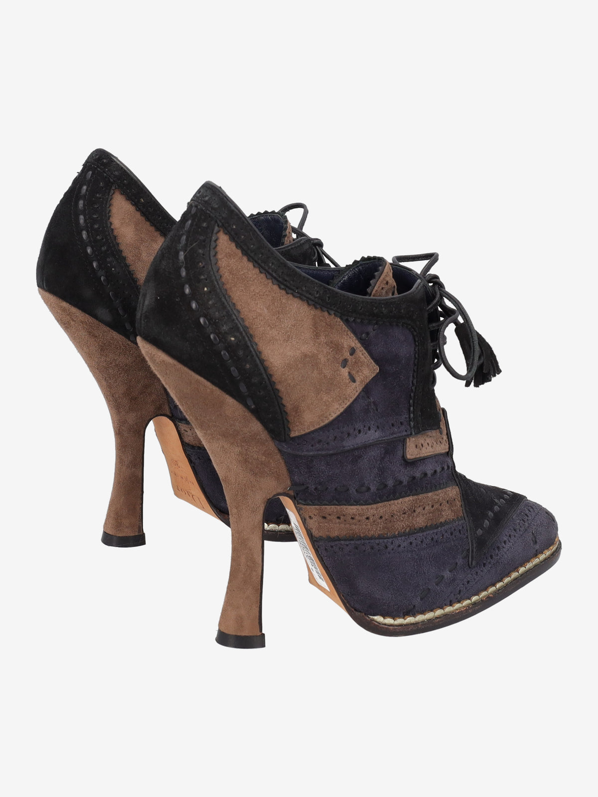 Christian Dior Fall 2011 Patchwork Suede Oxford Heel Boots CVB26.8.1  Christian Dior 