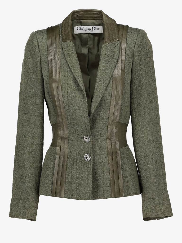 Christian Dior Blazer Jacket with Leather Inserts W7426.22  Christian Dior 