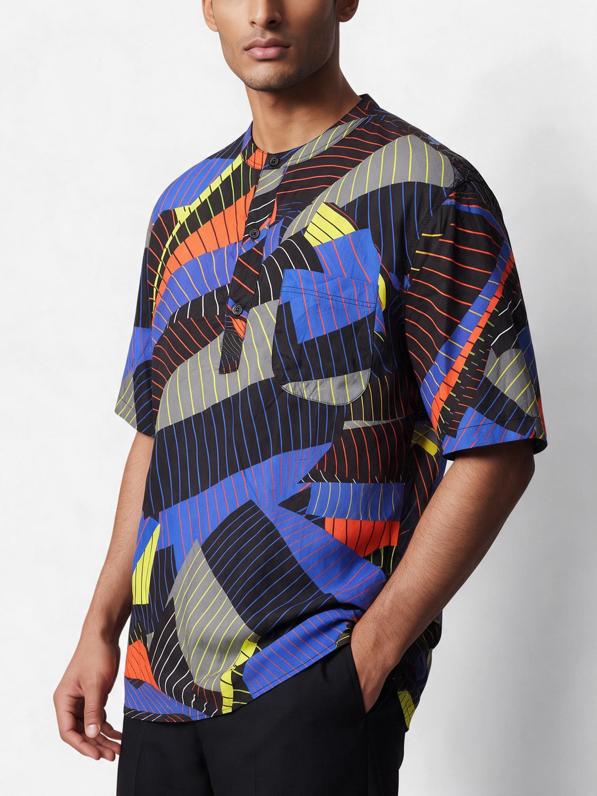 Christopher Kane Multicolor Geometric Silk Shirt W29092026.1  Christopher kane 