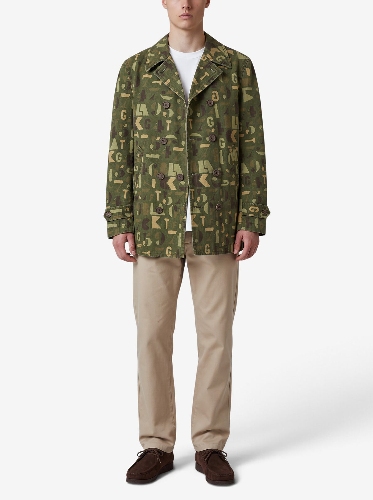 Comme des Garçons Letter Pattern Double-Breasted Jacket W051026.5  Comme des Garçons 