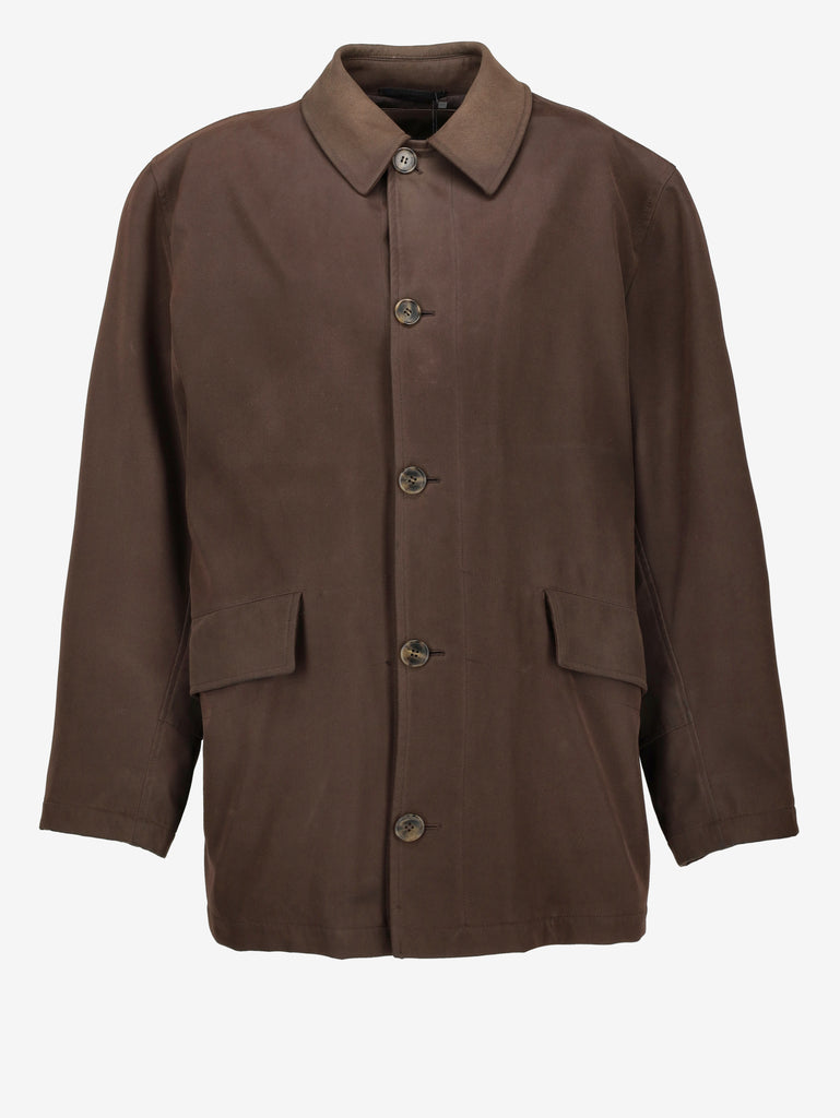 Vintage Brown Mid-Length Coat MU260921.106  Corneliani 