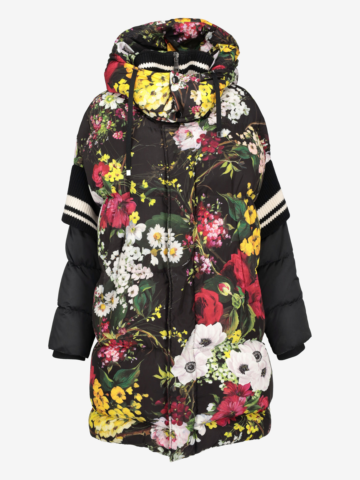 Dolce & Gabbana Oversized Floral Print Puffer Coat CVM26.22.10  Dolce & Gabbana 