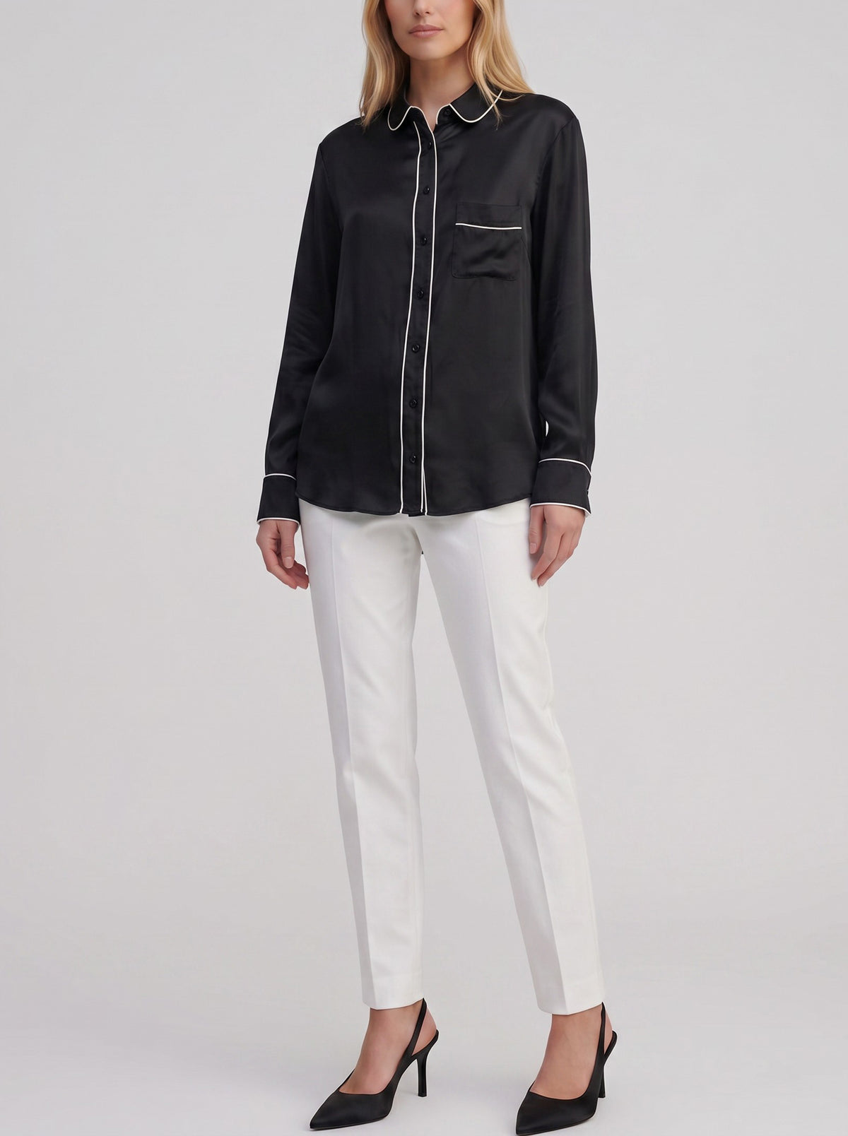 Dolce & Gabbana Western-Style Silk Shirt CVB26.47.10  Dolce & Gabbana 