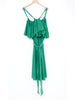 Y2K Alessandro De Benedetti green evening dress with ruffles