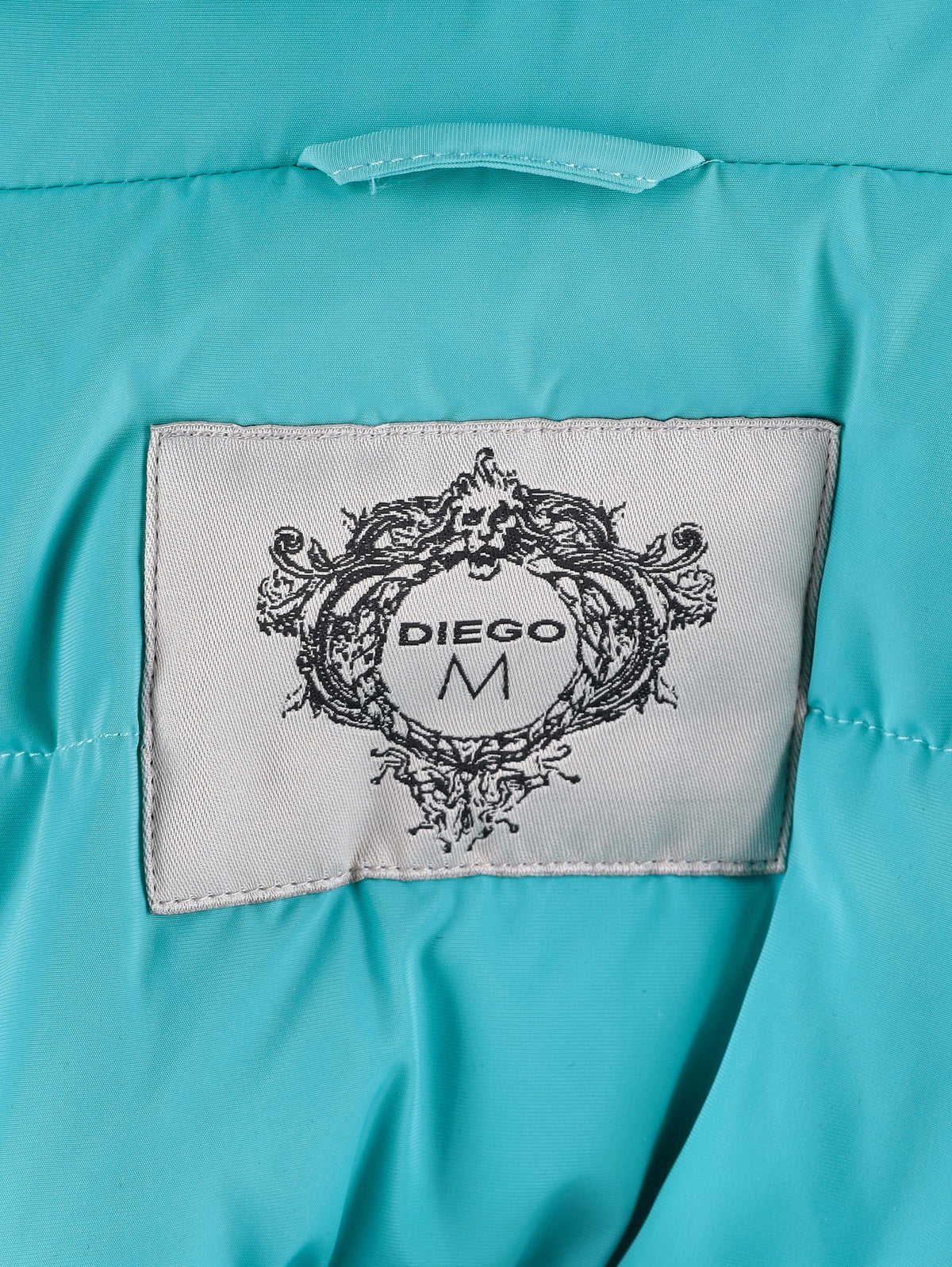Vintage Teal Blue Puffer Coat with Real Fur Inserts CVM26.6.125  Diego m 