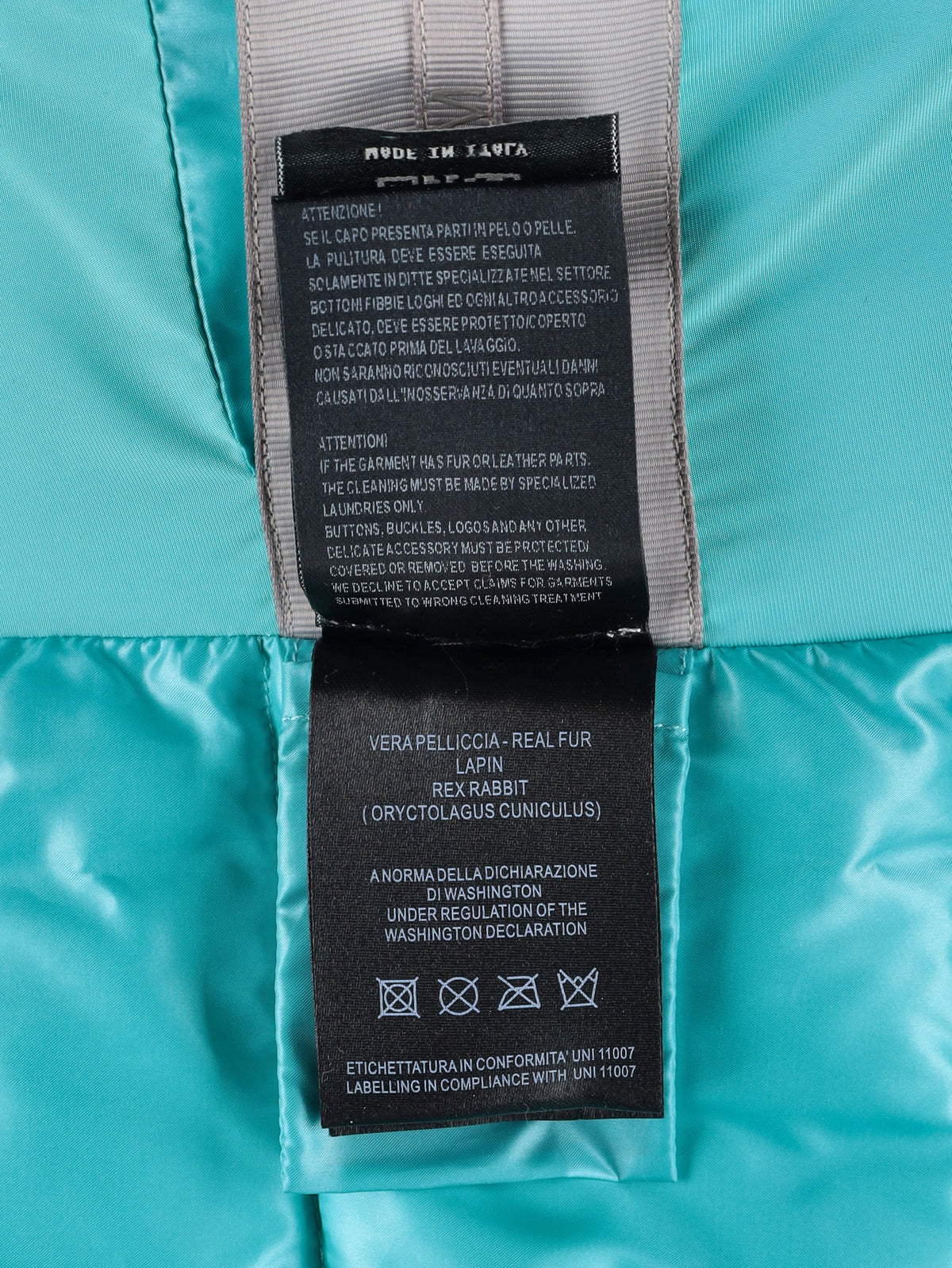 Vintage Teal Blue Puffer Coat with Real Fur Inserts CVM26.6.125  Diego m 
