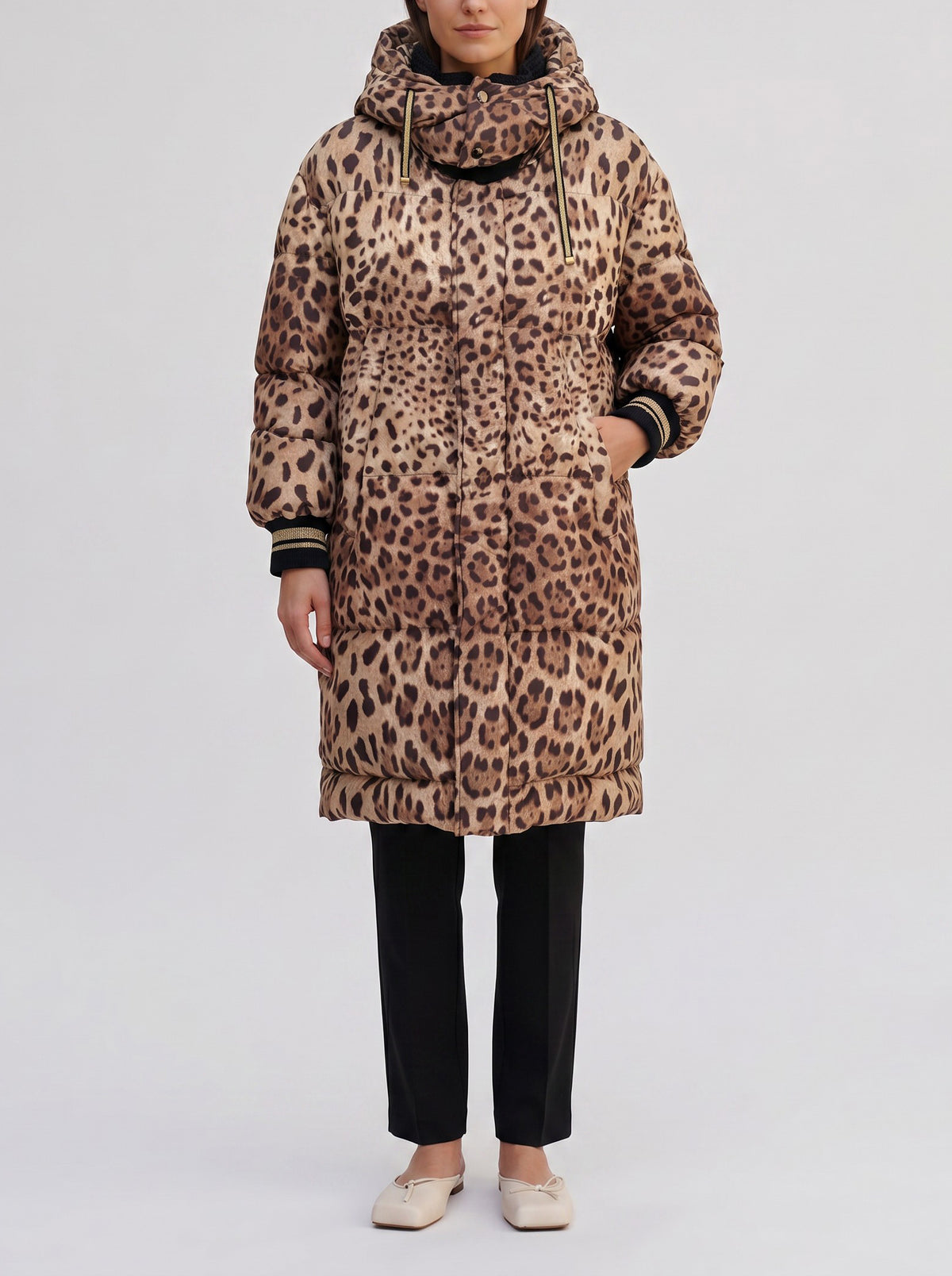 Dolce & Gabbana Leopard Print Puffer Coat CVM26.6.131  Dolce & Gabbana 