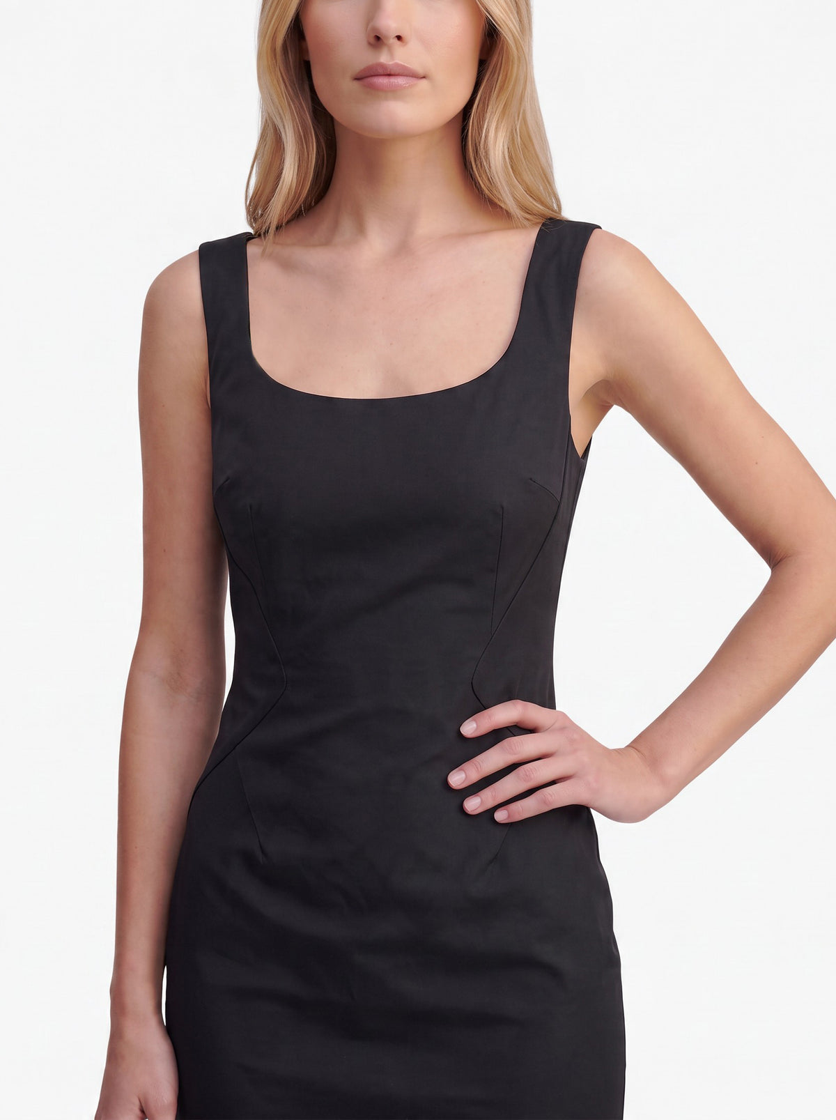 Dolce & Gabbana Black Glossy Midi Dress W191026.31  Dolce & Gabbana 