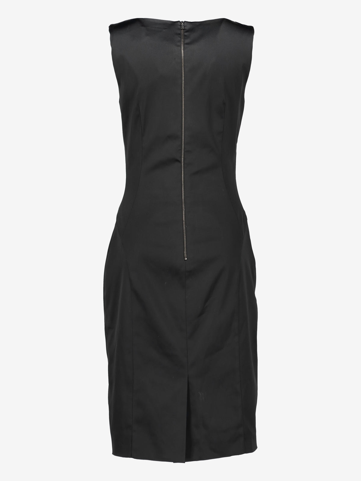 Dolce & Gabbana Black Glossy Midi Dress W191026.31  Dolce & Gabbana 
