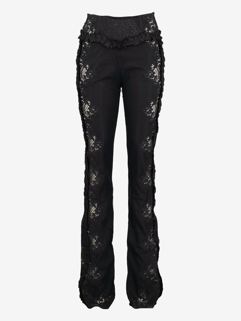 DSQUARED2 Black Lace-Panel Trousers CVM26.23.210  Dsquared² 