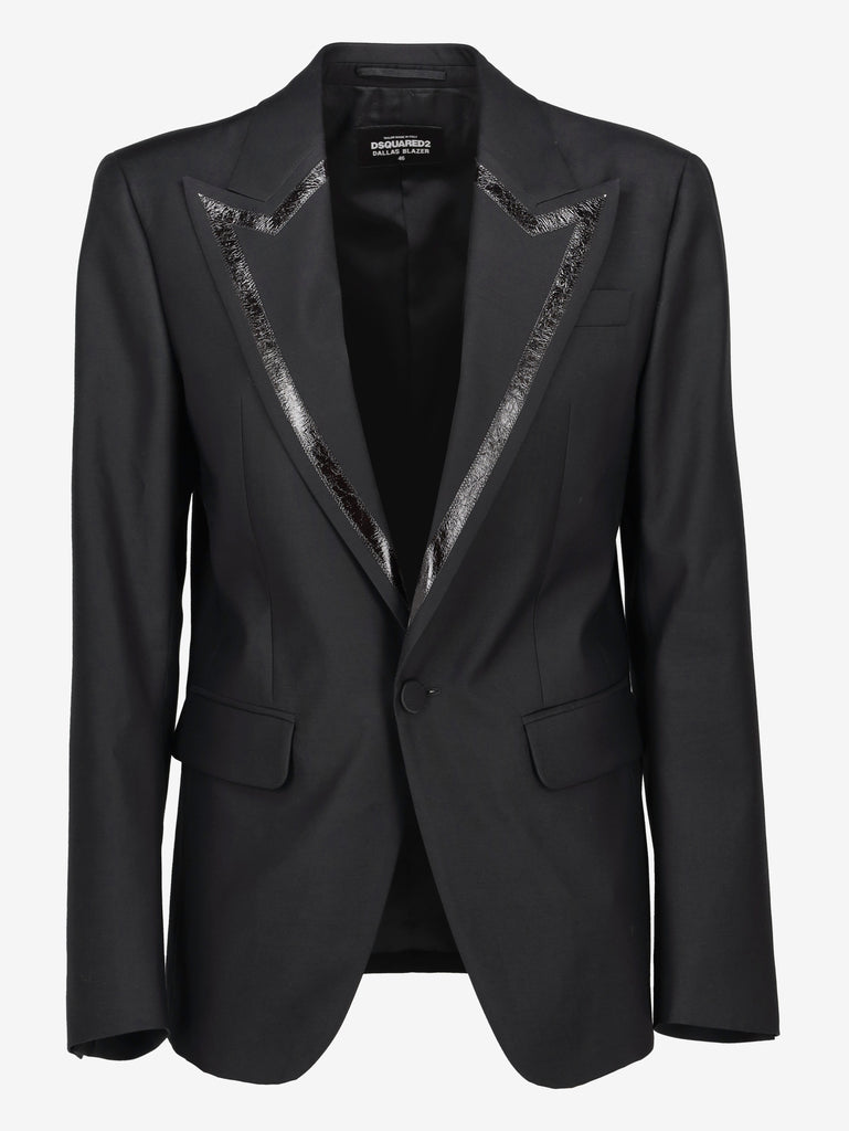 DSQUARED2 Dallas One-Button Blazer in Wool & Silk CVM26.23.212  Dsquared² 