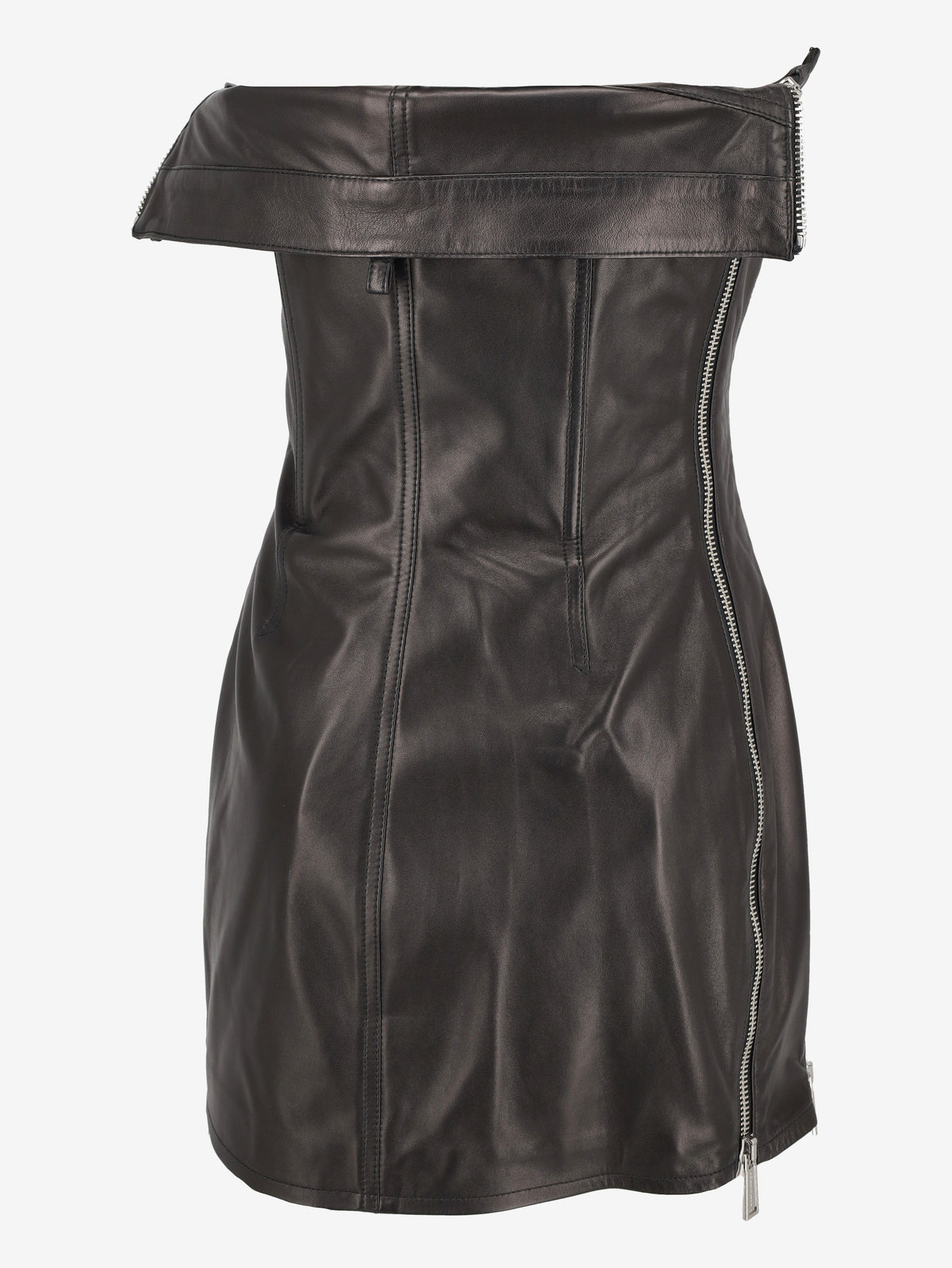 Dsquared2 "Misfits" Leather Strapless Dress CVM26.23.21  Dsquared² 