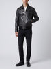 Dsquared2 Calf Leather Biker Jacket with Ribbed Hem CVM26.23.28  Dsquared² 