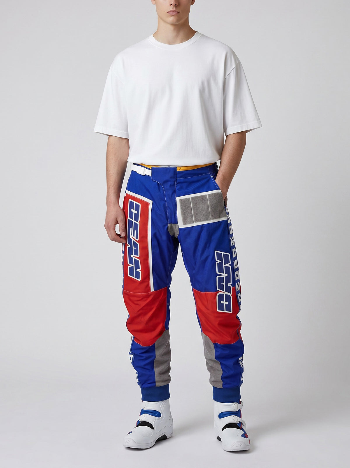 Dsquared2 Racing Regular Cargo Pants in Nylon with Leather Details CVM26.23.44  Dsquared² 