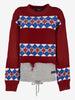 Dsquared2 Layered Knit Sweater with Snowflake Motif CVM26.23.81  Dsquared² 