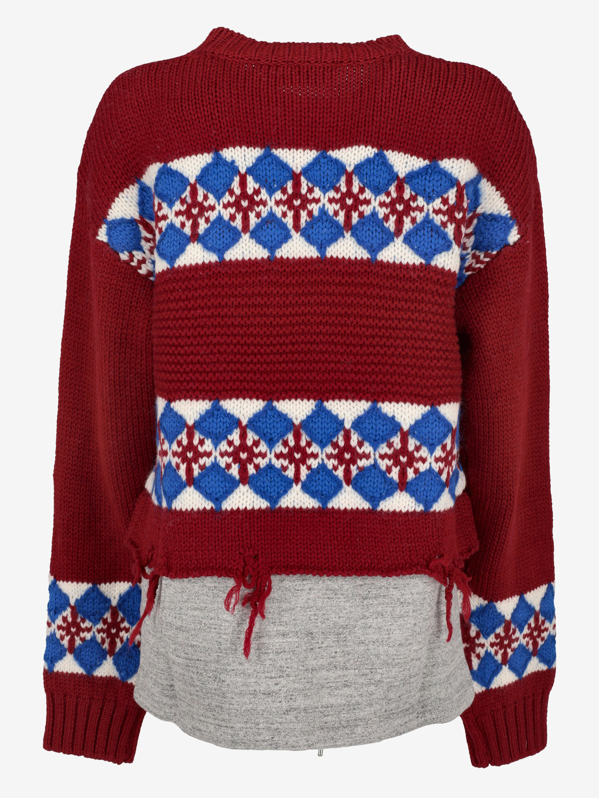 Dsquared2 Layered Knit Sweater with Snowflake Motif CVM26.23.81  Dsquared² 