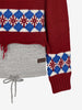Dsquared2 Layered Knit Sweater with Snowflake Motif CVM26.23.81  Dsquared² 