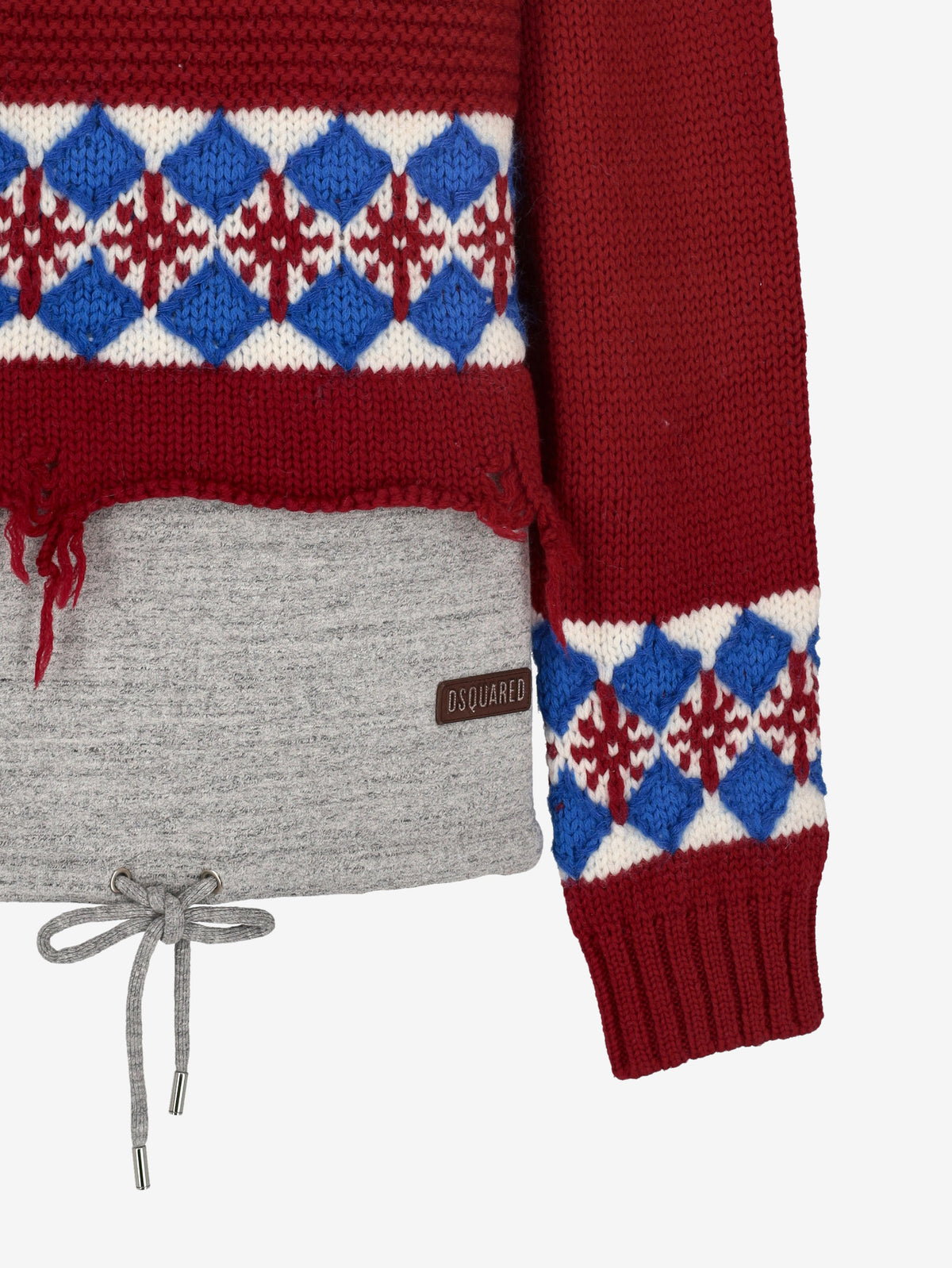Dsquared2 Layered Knit Sweater with Snowflake Motif CVM26.23.81  Dsquared² 