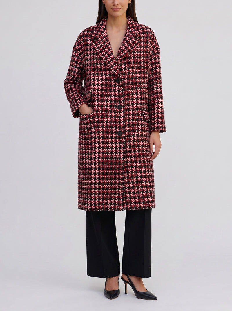 Ermanno Scervino Textured Multicolor Knitted Coat CVM26.22.27  Ermanno Scervino 