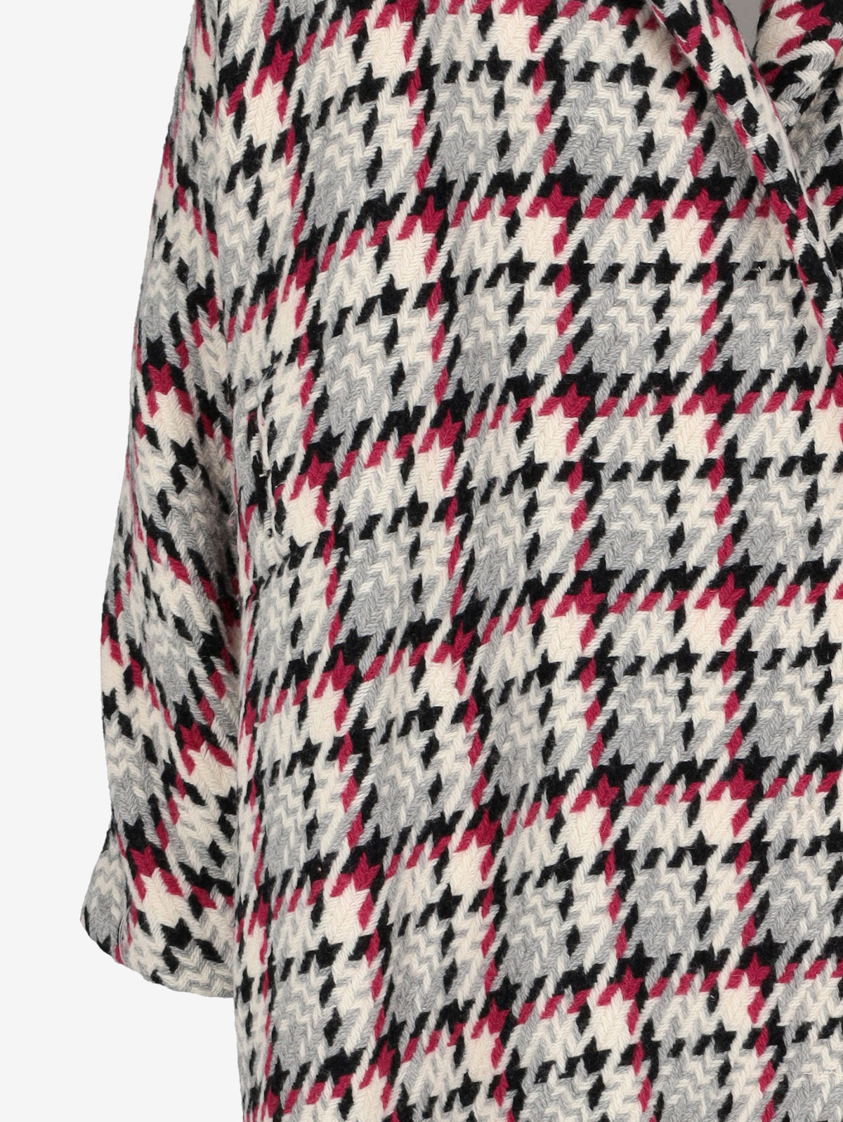 Ermanno Scervino Knit Coat with Graphic Houndstooth Pattern CVM26.22.29  Ermanno Scervino 
