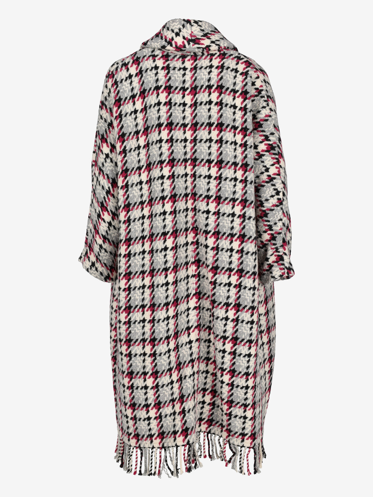 Ermanno Scervino Knit Coat with Graphic Houndstooth Pattern CVM26.22.29  Ermanno Scervino 