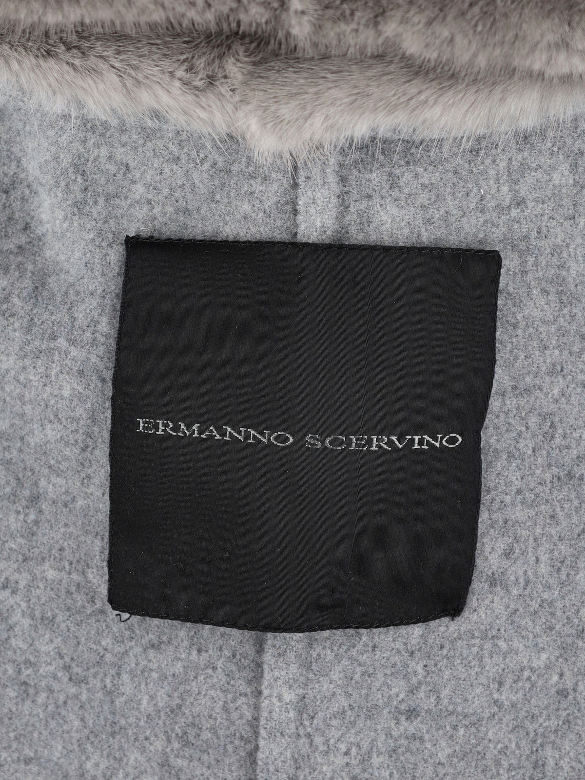 Ermanno Scervino Wool & Cashmere Coat with Mink Collar CVM26.22.65  Ermanno Scervino 