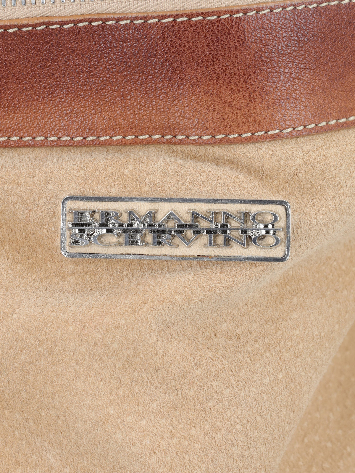 Ermanno Scervino Leather & Shearling-Effect Tote Bag W27526.175  Ermanno Scervino 