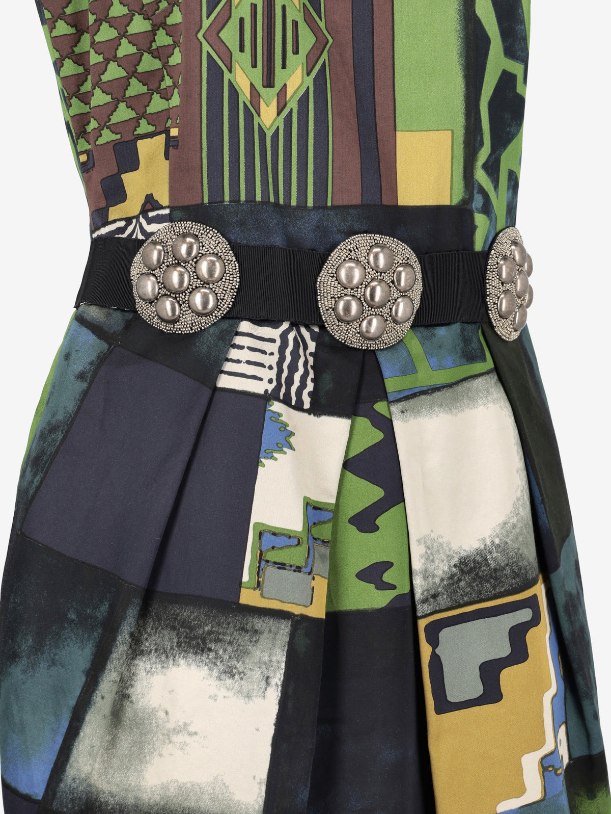 Etro Multicolor Satin-Effect Midi Dress CVM24.96.38  Etro 