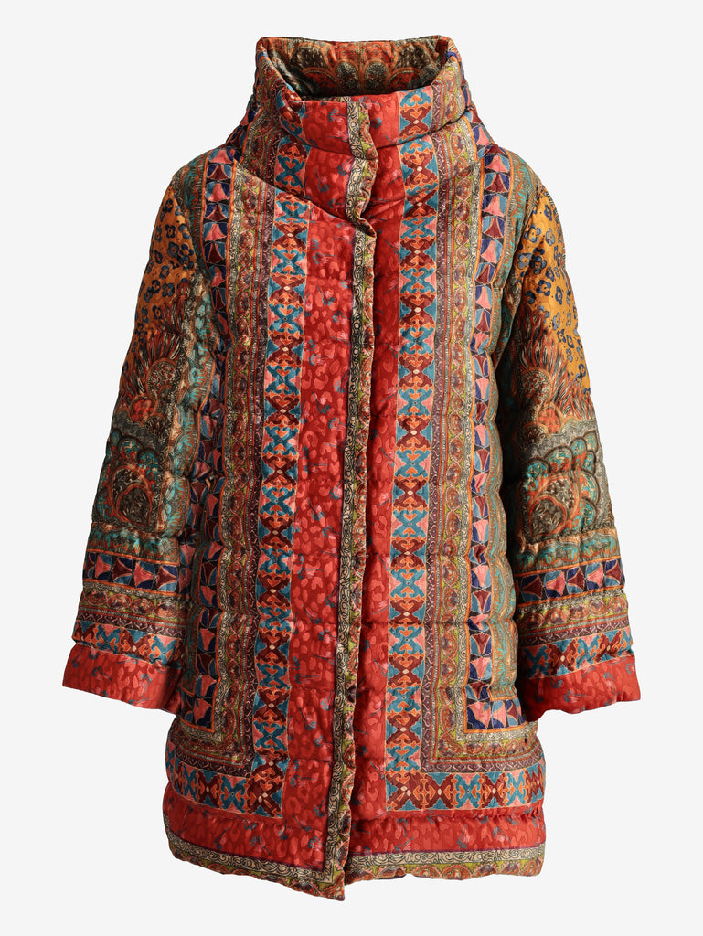 Etro Velvet-Effect Multicolor Puffer Jacket CVM26.22.37  Etro 