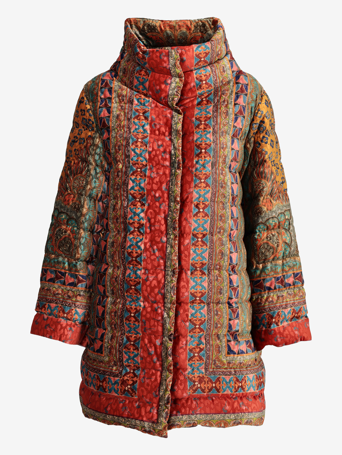 Etro Velvet-Effect Multicolor Puffer Jacket CVM26.22.37  Etro 