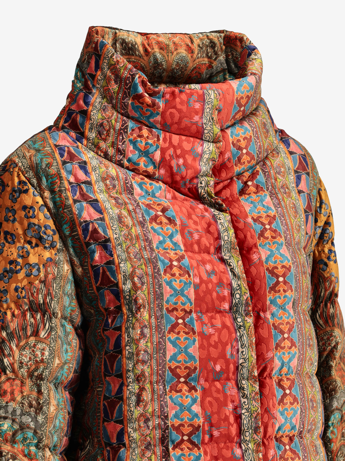 Etro Velvet-Effect Multicolor Puffer Jacket CVM26.22.37  Etro 
