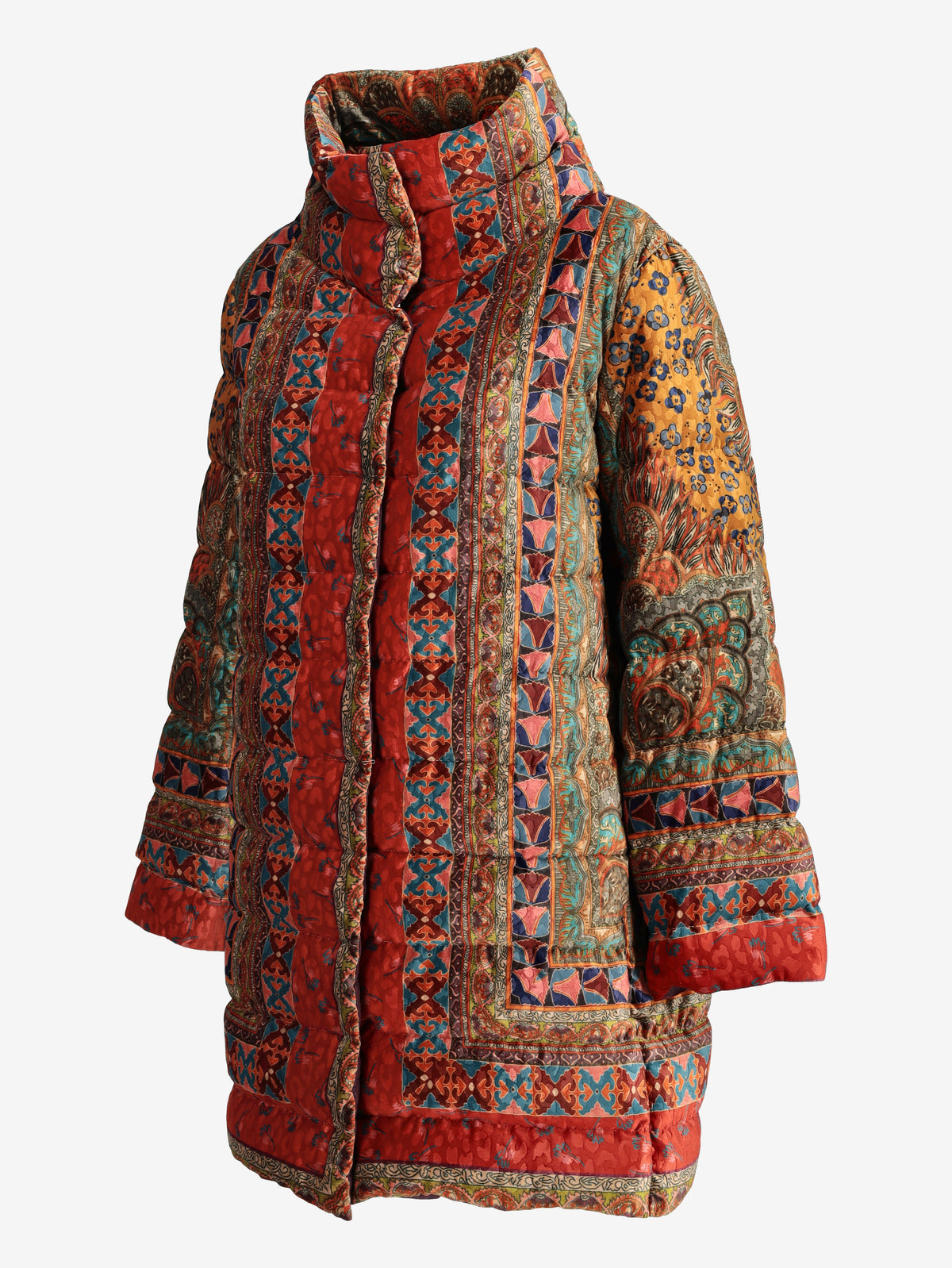 Etro Velvet-Effect Multicolor Puffer Jacket CVM26.22.37  Etro 