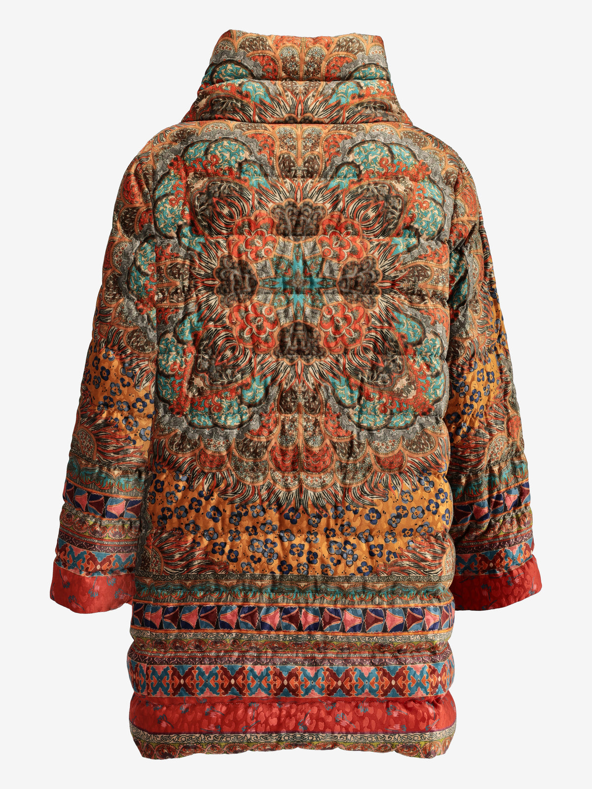 Etro Velvet-Effect Multicolor Puffer Jacket CVM26.22.37  Etro 