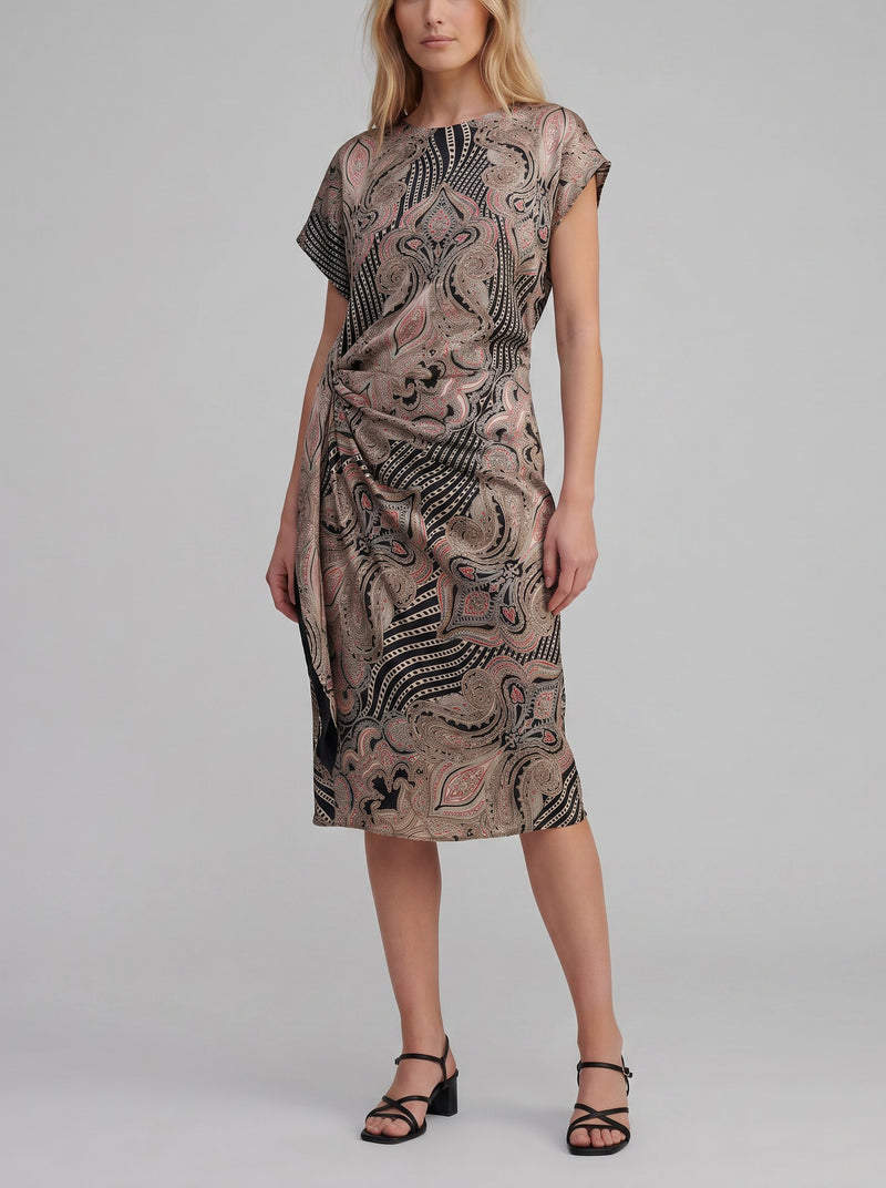 Etro Paisley Wool-Blend Draped Mini Dress CVM26.6.156  Etro 
