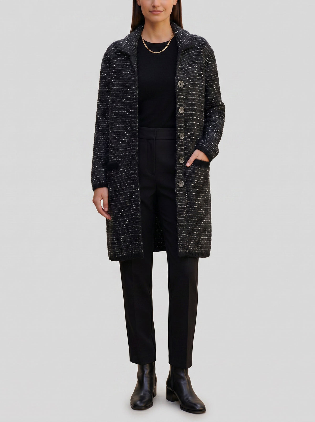 Falconeri Knitted Coat with Textured Finish CVM26.22.30  Falconeri 