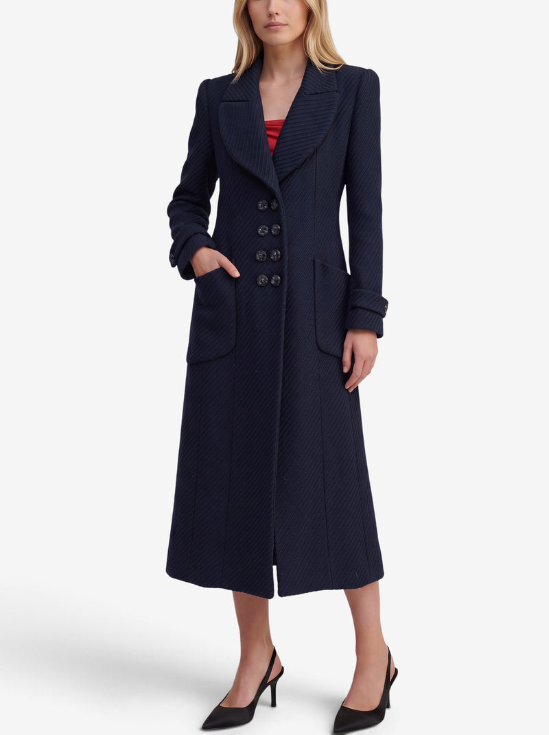 Fendi Vintage Wool-Blend Textured Coat with Oversized Collar W27526.183  Fendi 