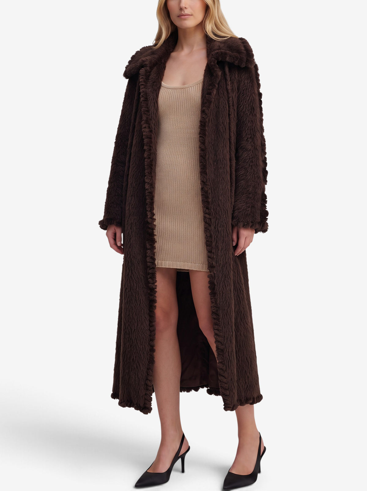 Fendi Vintage Wool-Blend Coat with Tie Collar W27526.184  Fendi 