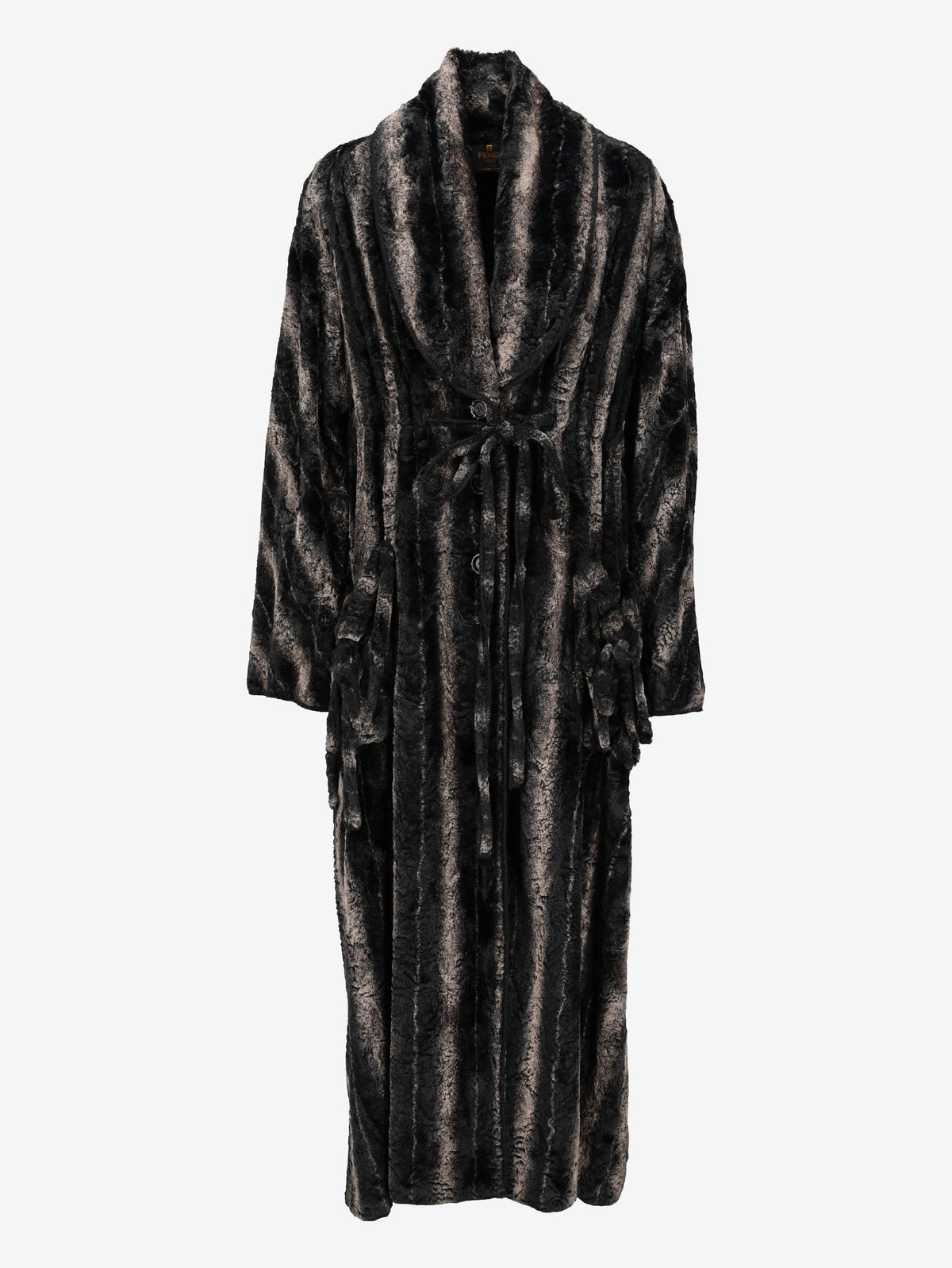 Fendi Vintage Faux-Fur Effect Long Coat W27526.186  Fendi 