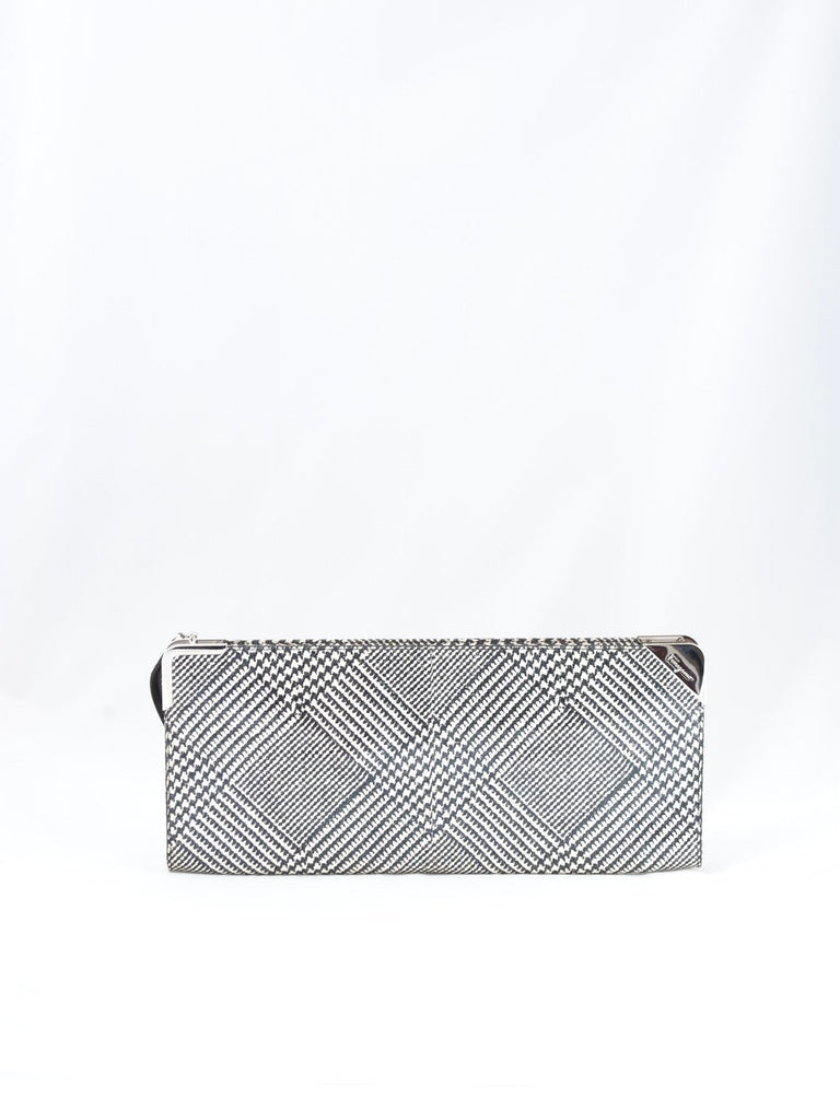 1990s Salvatore Ferragamo leather handbag with pied de poule print MR700725  Ferragamo 