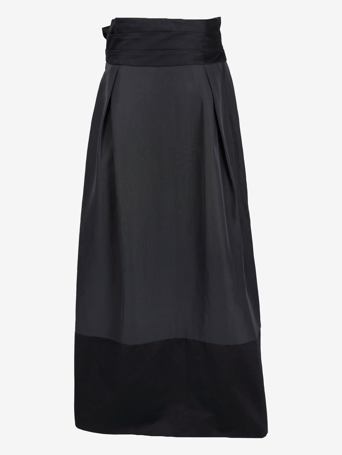 Salvatore Ferragamo Long Black Silk-Blend Skirt W2926.32  Ferragamo 