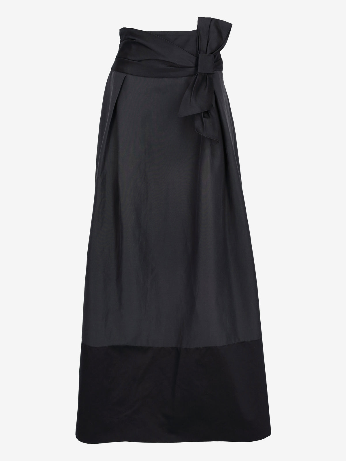 Salvatore Ferragamo Long Black Silk-Blend Skirt W2926.32  Ferragamo 