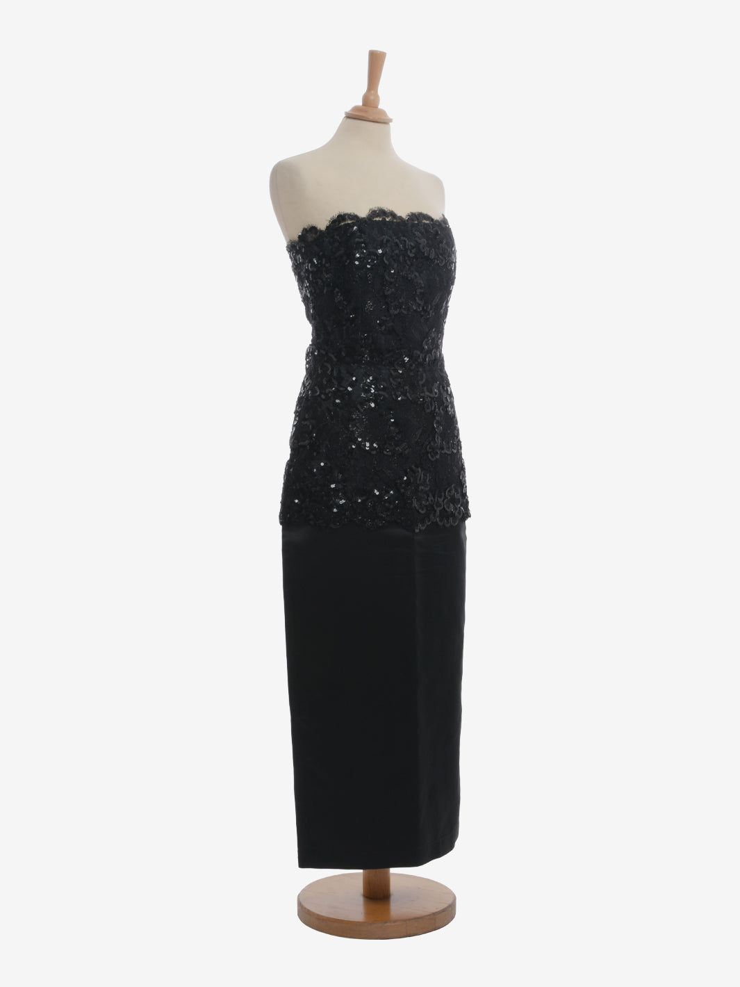 Genny Silk And Lace Dress With Sequins - 80s