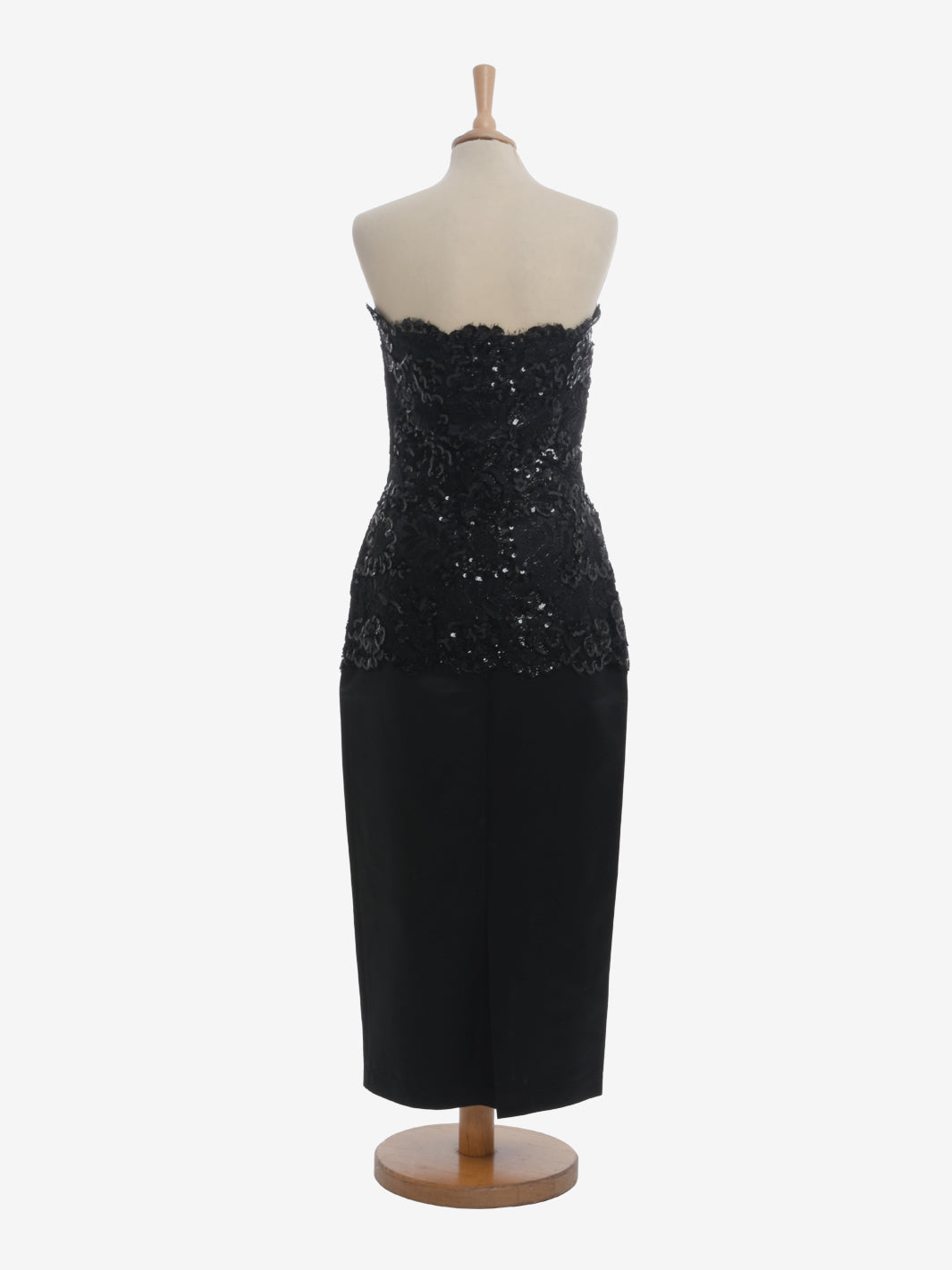 Genny Silk And Lace Dress With Sequins - 80s