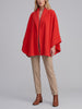 Genny Vintage Red Wool & Alpaca Cape W27526.198  Genny 