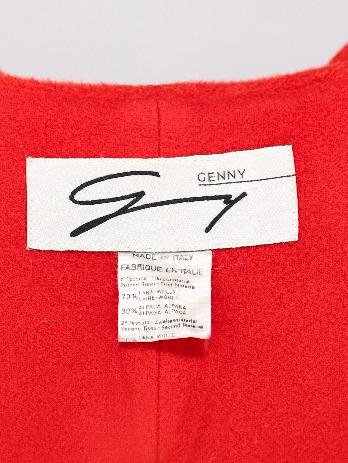 Genny Vintage Red Wool & Alpaca Cape W27526.198  Genny 