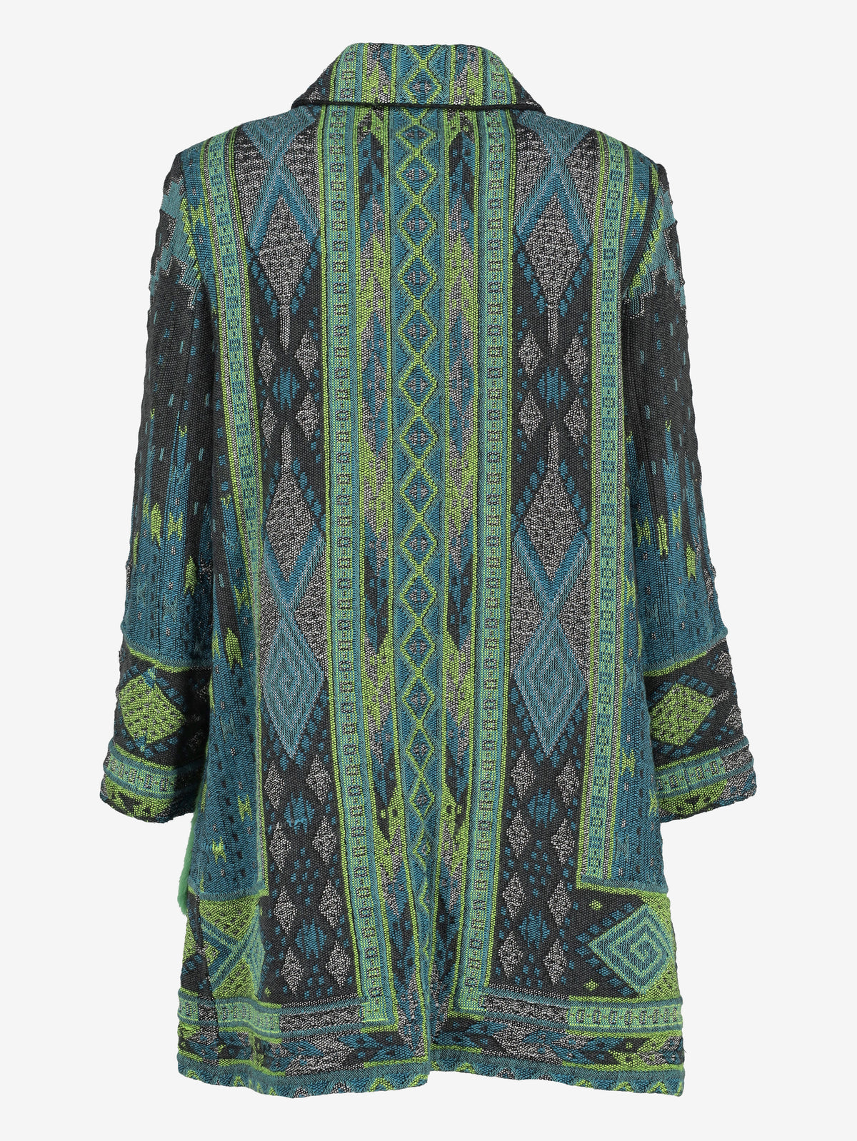 Giada Benincasa Jacquard Coat with Fur Pockets CVM26.6.127  Giada benincasa 