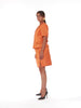 Orange silk jacket and skirt suit Giancarlo Parri