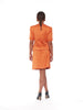 Orange silk jacket and skirt suit Giancarlo Parri